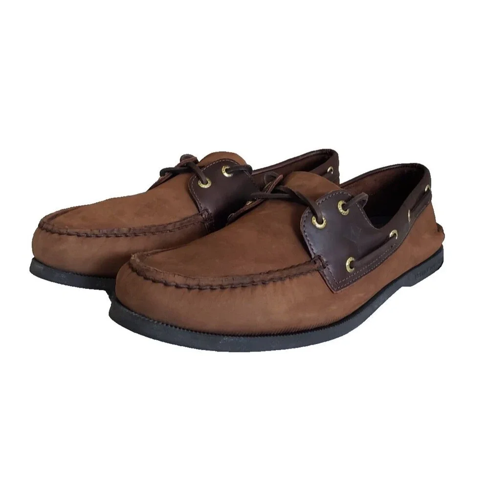 Sperry Top-Sider Boat Shoes Sneakers Men's Size 14 M Brown Leather 0195412